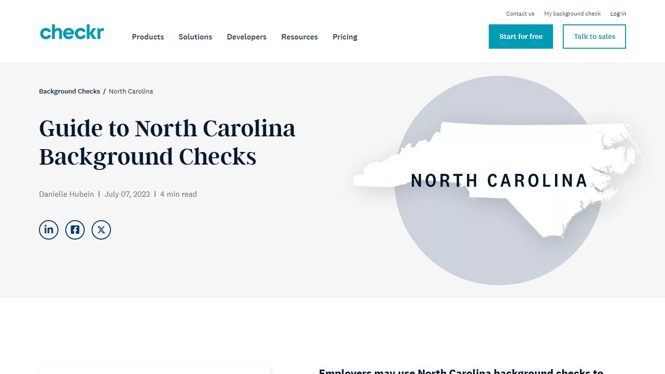 Guide to North Carolina Background Checks | Checkr